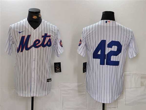 Men%27s New York Mets #42 Jackie Robinson White Cool Base Stitched Baseball Jersey